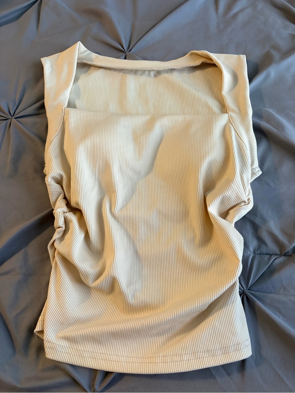 SHEIN 3 pack Ribbed Square-Neck Tank Top - Beige